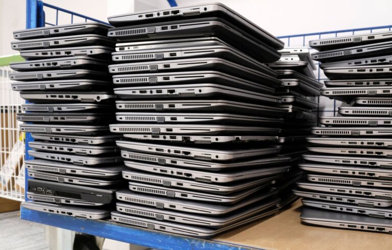 Laptops — prepared for secure IT asset removal
